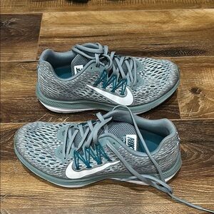 Nike Teal and Gray Athletic Sneakers